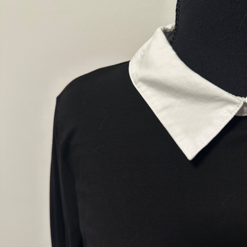 *APHRATTI* Black x White Collared Long Sleeve Dress Size XL - Picture 3 of 7
